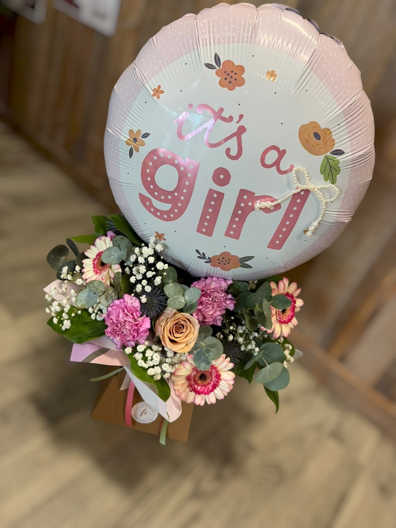 Bloom & Balloon Gift Arrangement