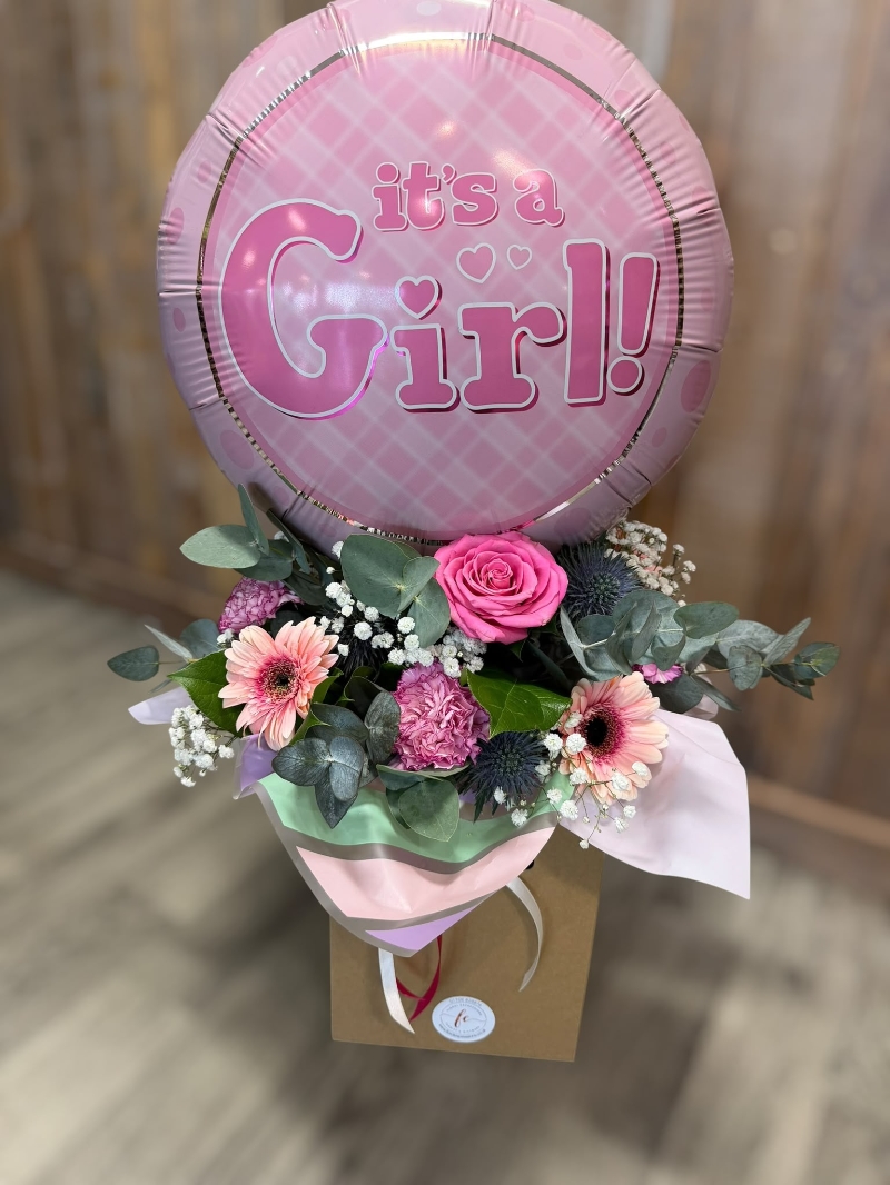 Bloom & Balloon Gift Arrangement