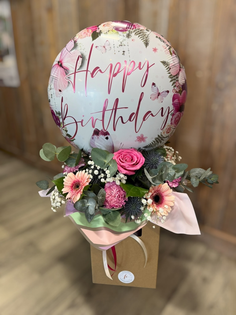 Bloom & Balloon Gift Arrangement
