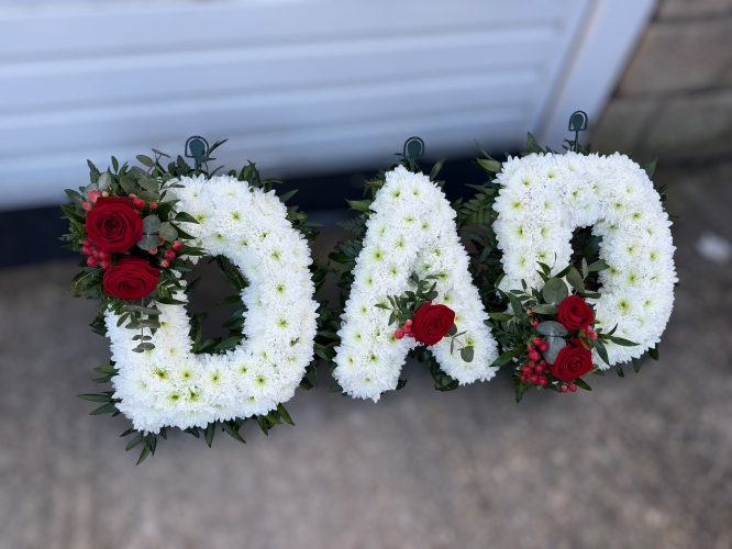 Letter & Number Design With Foliage Edge