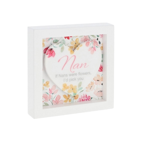 Floral Word Square Plaque