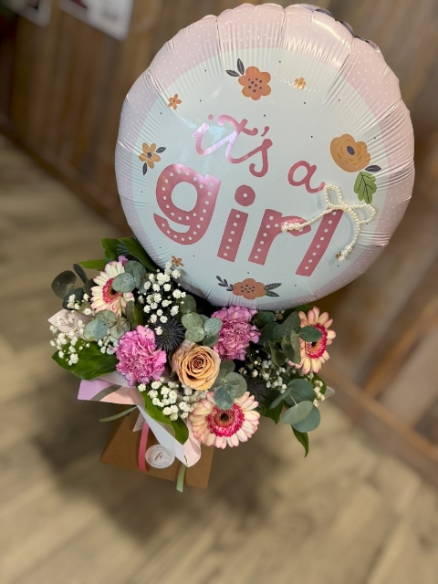 Bloom & Balloon Gift Arrangement