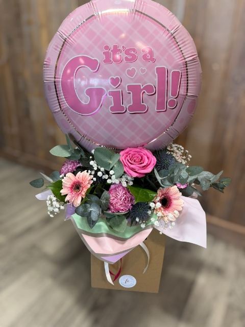 Bloom & Balloon Gift Arrangement