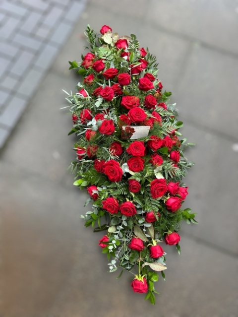 Red Rose Funeral Spray